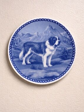 Collectors Denmark Tove Svendsen St Bernard Dog Plate